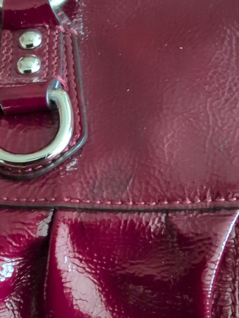 Coach Patent Leather Satchel in Deep Berry - Picture 10 of 11